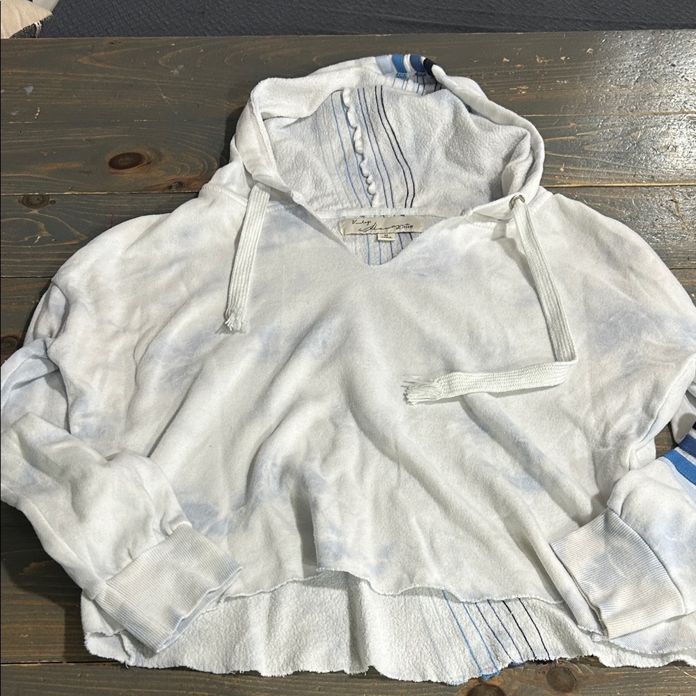 Vintage Havana White and Blue Striped Hoodie - Picture 1 of 5